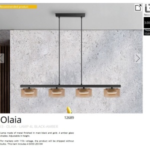 Lustra LED suspendata design modern Olaia 4L - Img 5