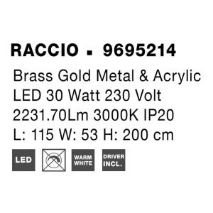 Lustra LED suspendata design modern RACCIO aurie - Img 10
