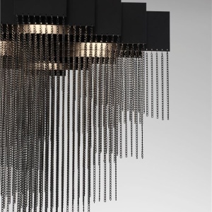 Lustra LED suspendata design modern REVIA negru - Img 5