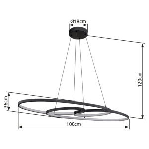 Lustra LED suspendata design modern SPIRA 240837 universul-luminii.ro