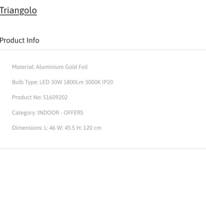 Lustra LED suspendata design modern Triangolo aurie - Img 4