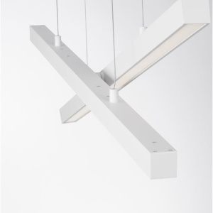 Lustra LED suspendata design modern X-LINE alba - Img 11