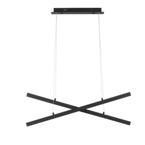 Lustra LED suspendata design modern X-LINE neagra - Img 1