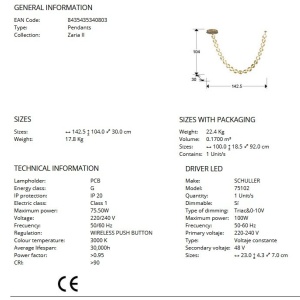 Lustra LED suspendata design modern Zaria II - Img 7