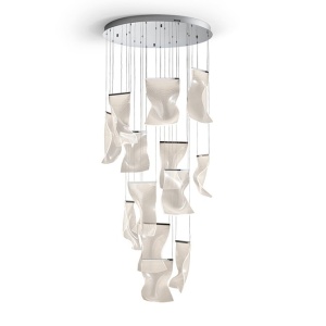 Lustra LED suspendata design ultra-modern Velos 13L crom - Img 4