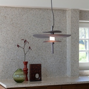 Lustra LED suspendata Kyoto bronz/ negru