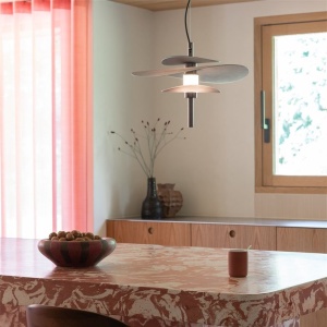 Lustra LED suspendata Kyoto bronz/ negru - Img 9