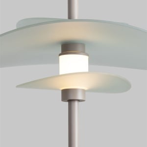 Lustra LED suspendata Kyoto sand/ alb - Img 7