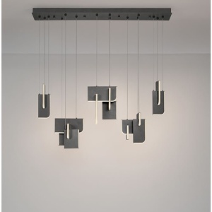 Lustra LED suspendata liniara design decorativ 2700K TOTEM - Img 4