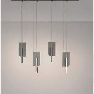 Lustra LED suspendata liniara design decorativ 3000K TOTEM - Img 4