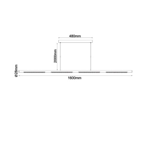 Lustra LED suspendata liniara MECA 38W alb 3000K - Img 4