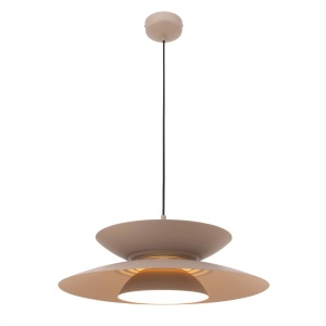 Lustra LED suspendata metal bej Mayumi
