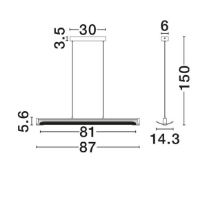 Lustra LED suspendata stil liniar EMERY - Img 8