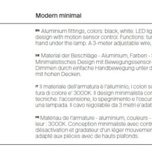 Lustra LED suspendata stil minimalist modern Motion alb - Img 6