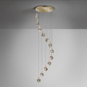 Lustra LED XXL casa scarii design modern decorativ Aquaria 12L aurie 109967 universul-luminii.ro