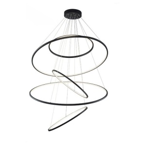 Lustra LED XXL dimabila design modern casa scarii Wheel neagra ZZ AZ3137