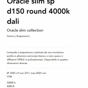Lustra LED XXL suspendata Oracle slim sp d150 round 4000k dali alba 166027 universul-luminii.ro