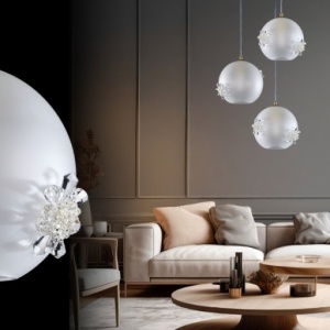 Lustra LUX decorativ fulgi de zapada din cristal SNOWFLAKE 02B 622867 universul-luminii.ro