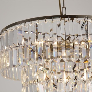 Lustra metal alama antic, cristal transparent Empire 5L 628477 universul-luminii.ro