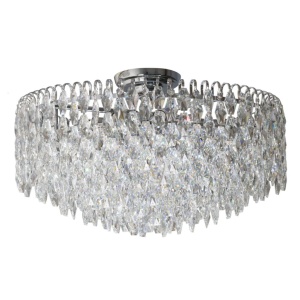 Lustra metal cromat si cristale sticla BURANO 60