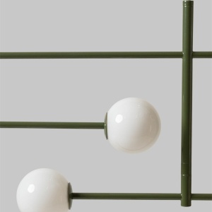 Lustra metal verde cu 4 globuri sticla Copenhagen 248387 universul-luminii.ro