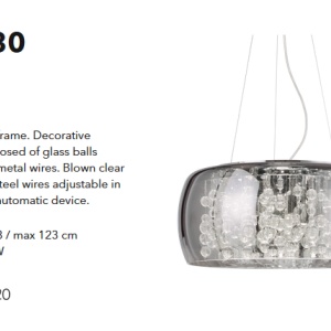 Lustra moderna AUDI-80 SP8 FUME' diam.50cm 197654 72197 universul-luminii.ro