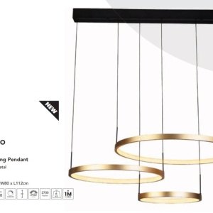 Lustra moderna cu 3 inele LED dimabile Grace 137317 universul-luminii.ro