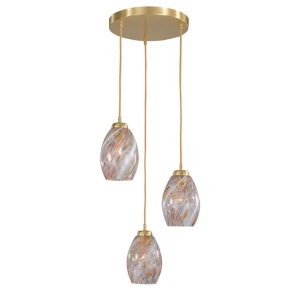 Lustra moderna cu 3 pendule design italian 10034 multicolor