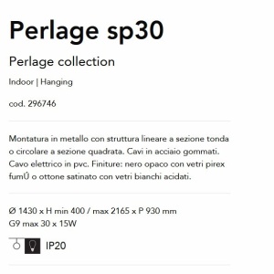 Lustra moderna cu 30 surse de lumina PERLAGE SP30 OTTONE SATINATO 57327 universul-luminii.ro