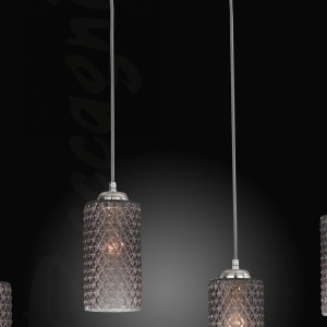 Lustra moderna cu 5 pendule design italian 10000 fumuriu 202527 universul-luminii.ro
