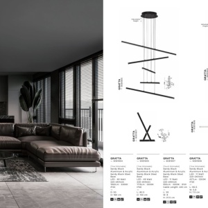 Lustra moderna cu pendule LED GRATTA 245867 universul-luminii.ro