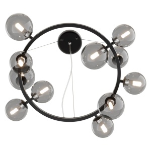 Lustra moderna design deosebit cu 11 de surse de lumina Dallas negru 118577 universul-luminii.ro