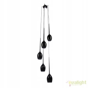 Lustra moderna Izza 5 Black 61497 universul-luminii.ro