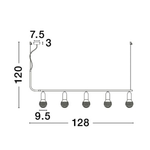Lustra moderna suspendata design minimalist VEDA 204227 universul-luminii.ro