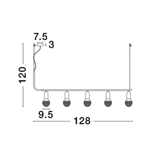 Lustra moderna suspendata design minimalist VEDA 204277 universul-luminii.ro