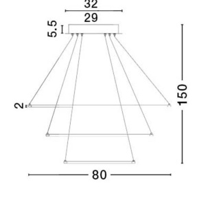 Lustra moderna suspendata, diametru 80cm, LED Ferrol NVL-6265004 82677 universul-luminii.ro