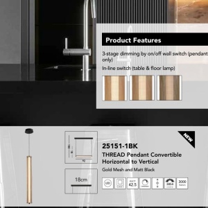 Lustra moderna suspendata LED Thread - Img 5