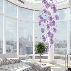 Lustra moderna Vision design LUX Cristal Bohemia Exclusive Exclusive Dawn 03, 340cm 198027 universul-luminii.ro