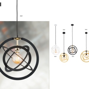 Lustra/Pendul design geometric KOPERNIK negru 103557 universul-luminii.ro