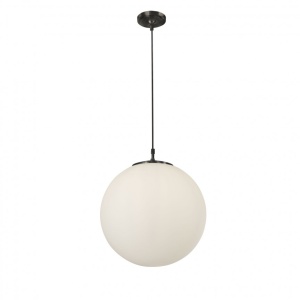 Lustra / Pendul design modern 35cm Atom black / opal 6099 SRT