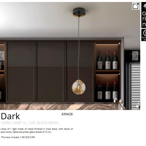 Lustra / Pendul design modern Dark 12cm 206557 universul-luminii.ro