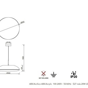 Lustra/Pendul design modern KAZZ 6L alb 132287 universul-luminii.ro