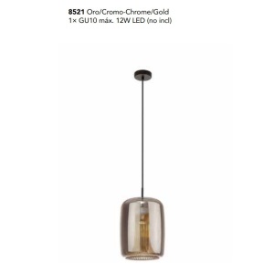 Lustra, Pendul design modern KRISS negru/ crom - Img 3