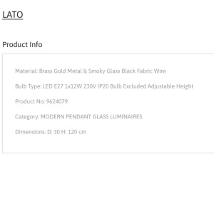Lustra/Pendul design modern LATO D-30cm 138967 universul-luminii.ro