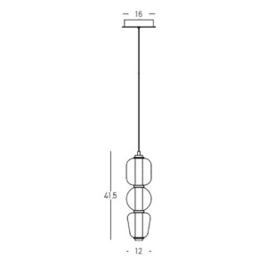 Lustra, Pendul design modern LED DECO auriu/ sampanie - Img 5