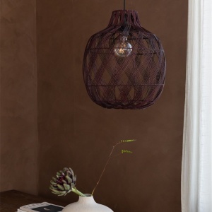 Lustra/Pendul Eco, Bambus, Mendoza visiniu, L 243527 universul-luminii.ro