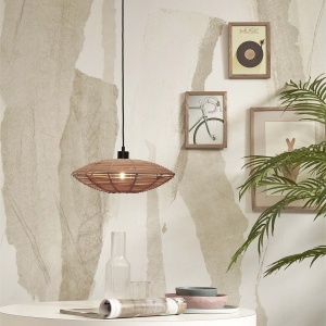 Lustra/Pendul eco din ratan Tanami disc S, nat 213627 universul-luminii.ro
