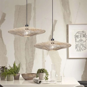 Lustra/Pendul eco din ratan Zanzibar flat 55cm L, white 121447 universul-luminii.ro