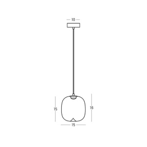 Lustra/Pendul LED design decorativ VITRO maro/negru - Img 5