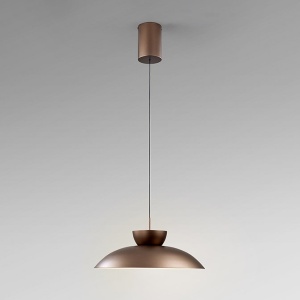 Lustra/ Pendul LED design modern Ion bronz 48cm - Img 2